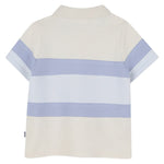 Hugo Boss Kids Polo Sabbia con Bande Viola e Lilla per Neonati