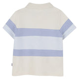 Hugo Boss Kids Polo Sabbia con Bande Viola e Lilla per Neonati