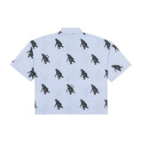 Moschino Kids Camicia a Righe con Stampa Monkey per Bambini