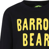 Barrow Kids Felpa Nera con Stampa Scritta e Stampa Logo per Bambini