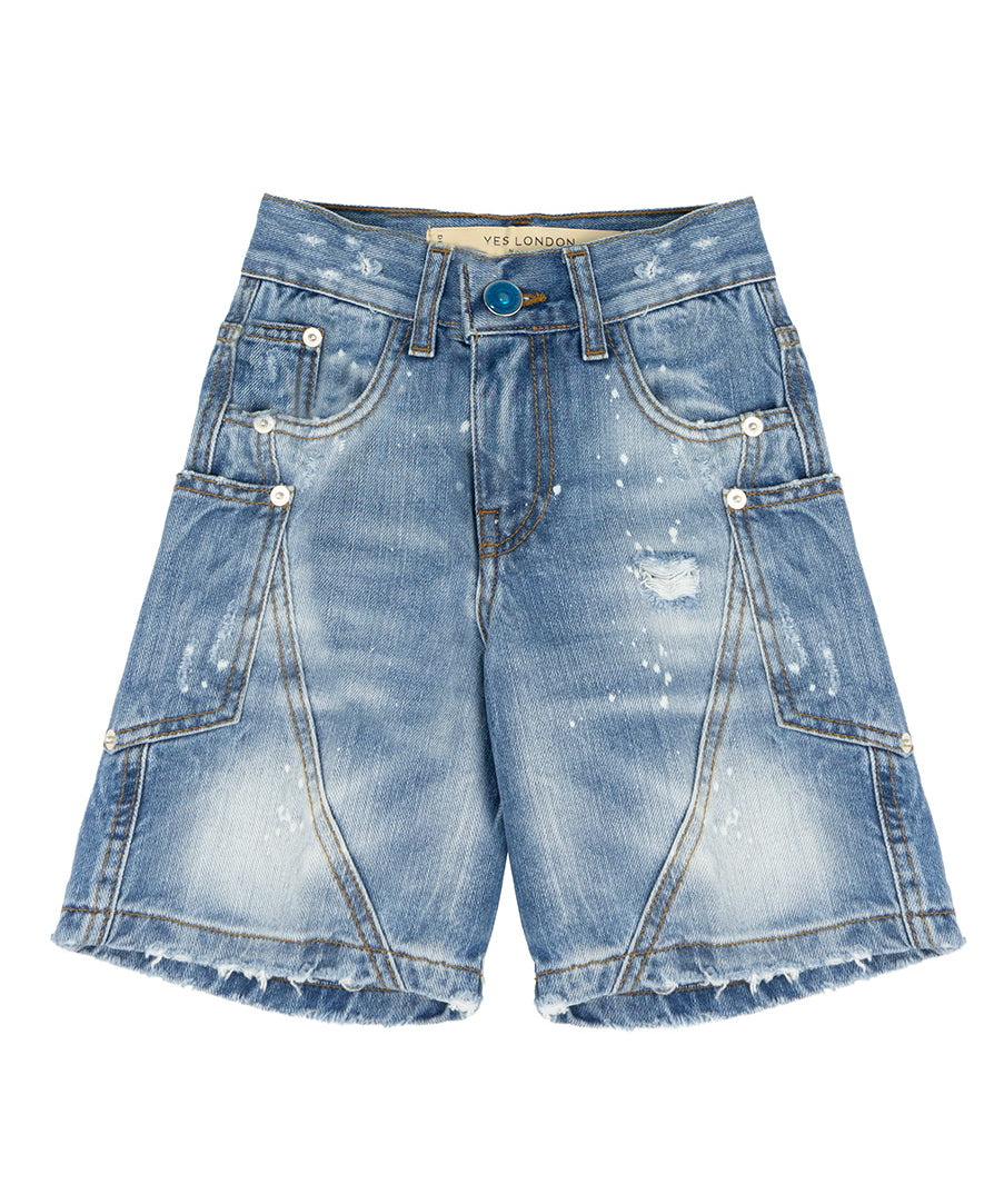 Yes London Kids Short in Denim per Bambini