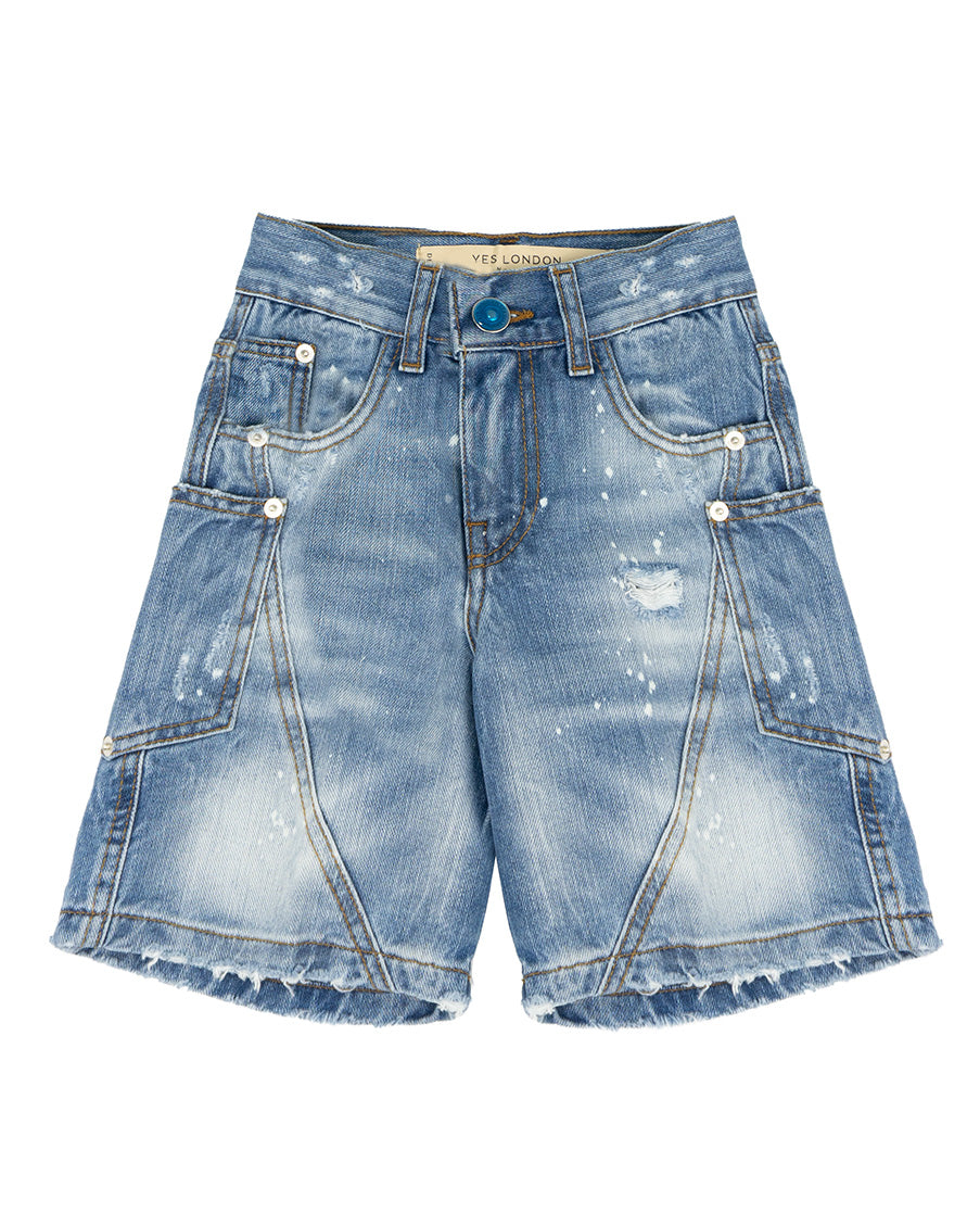 Yes London Kids Short in Denim per Bambini