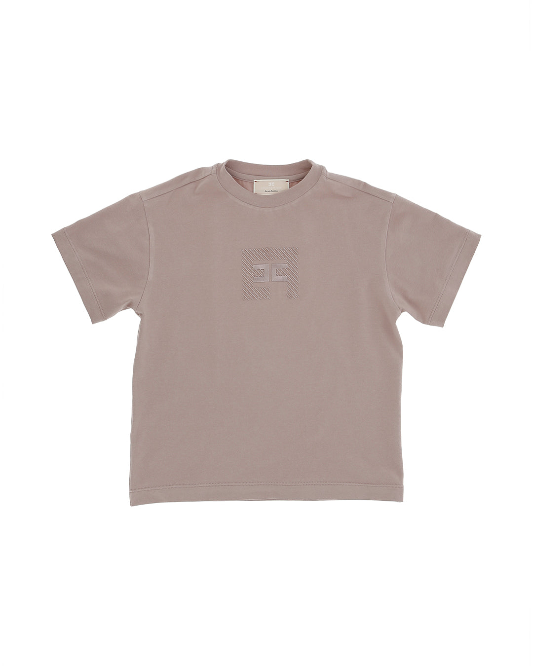 Elisabetta Franchi La Mia Bambina T-shirt Sunrise con Logo Sparkle per Bambine
