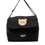 Moschino Kids Borsa Mamma Nera con Stampa
