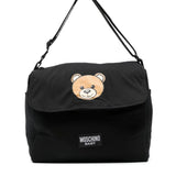 Moschino Kids Borsa Mamma Nera con Stampa
