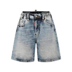 Dsquared2 Kids Bermuda Denim Sfumato per Bambini