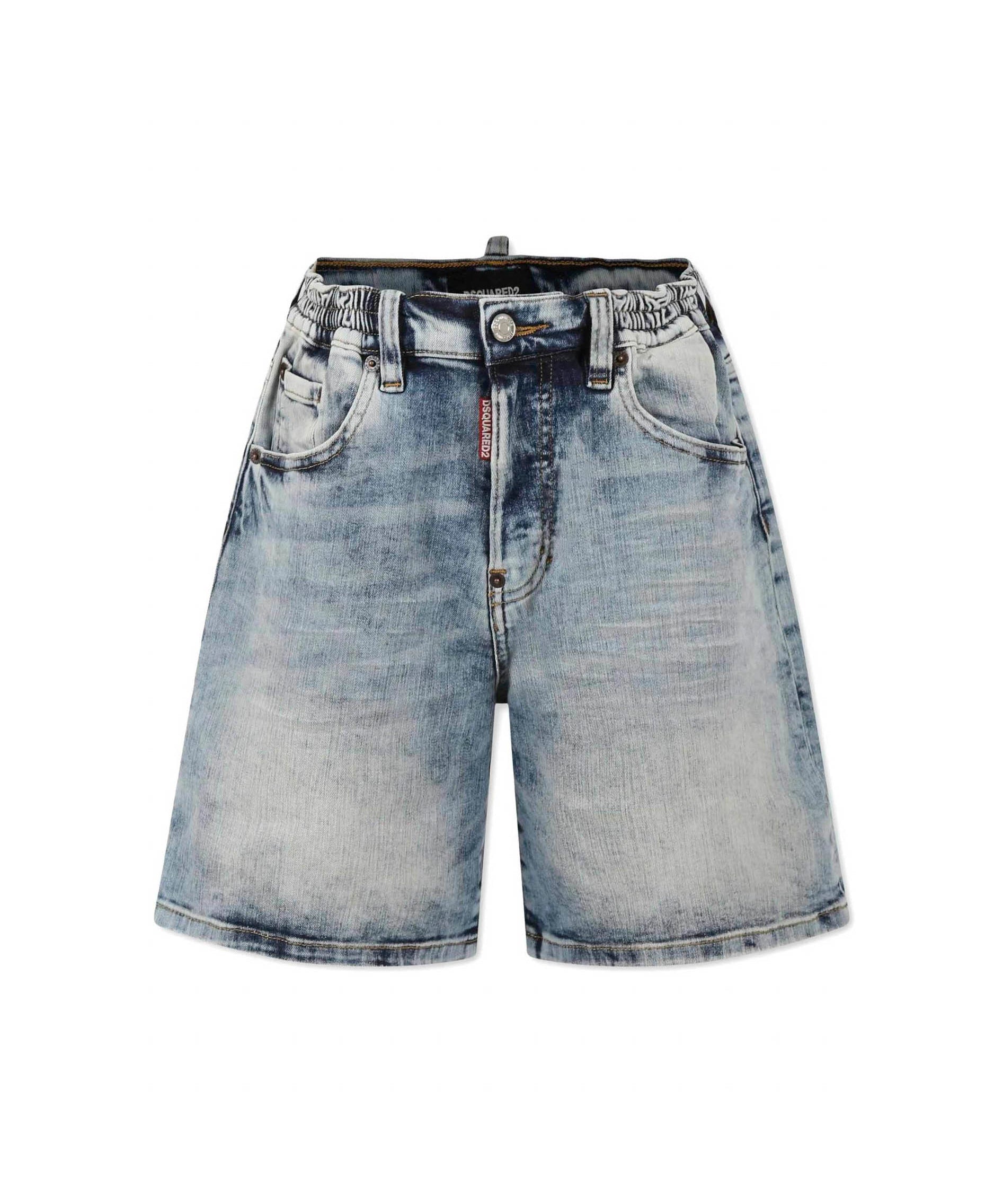 Dsquared2 Kids Bermuda Denim Sfumato per Bambini