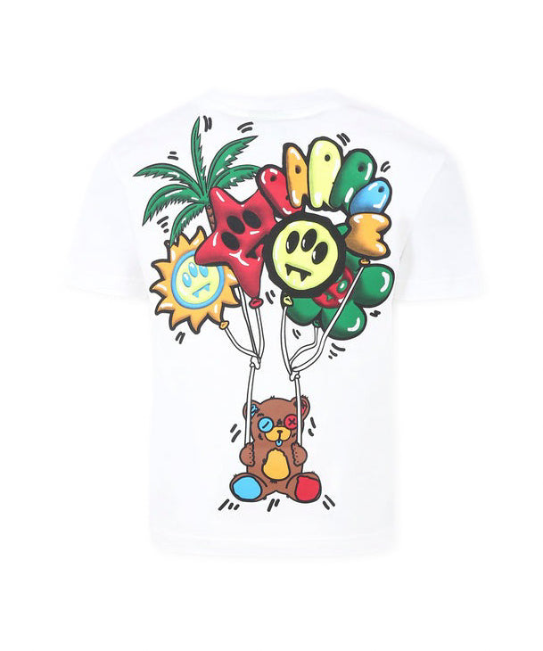 Barrow Kids T-shirt Bianca con Stampa Retro per Bambine