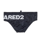 Dsquared2 Kids Costume Nero con Logo All-Over per Bambini