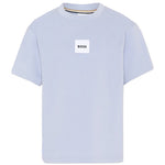 Hugo Boss Kids T-Shirt Grigio Polvere con Logo per Bambini