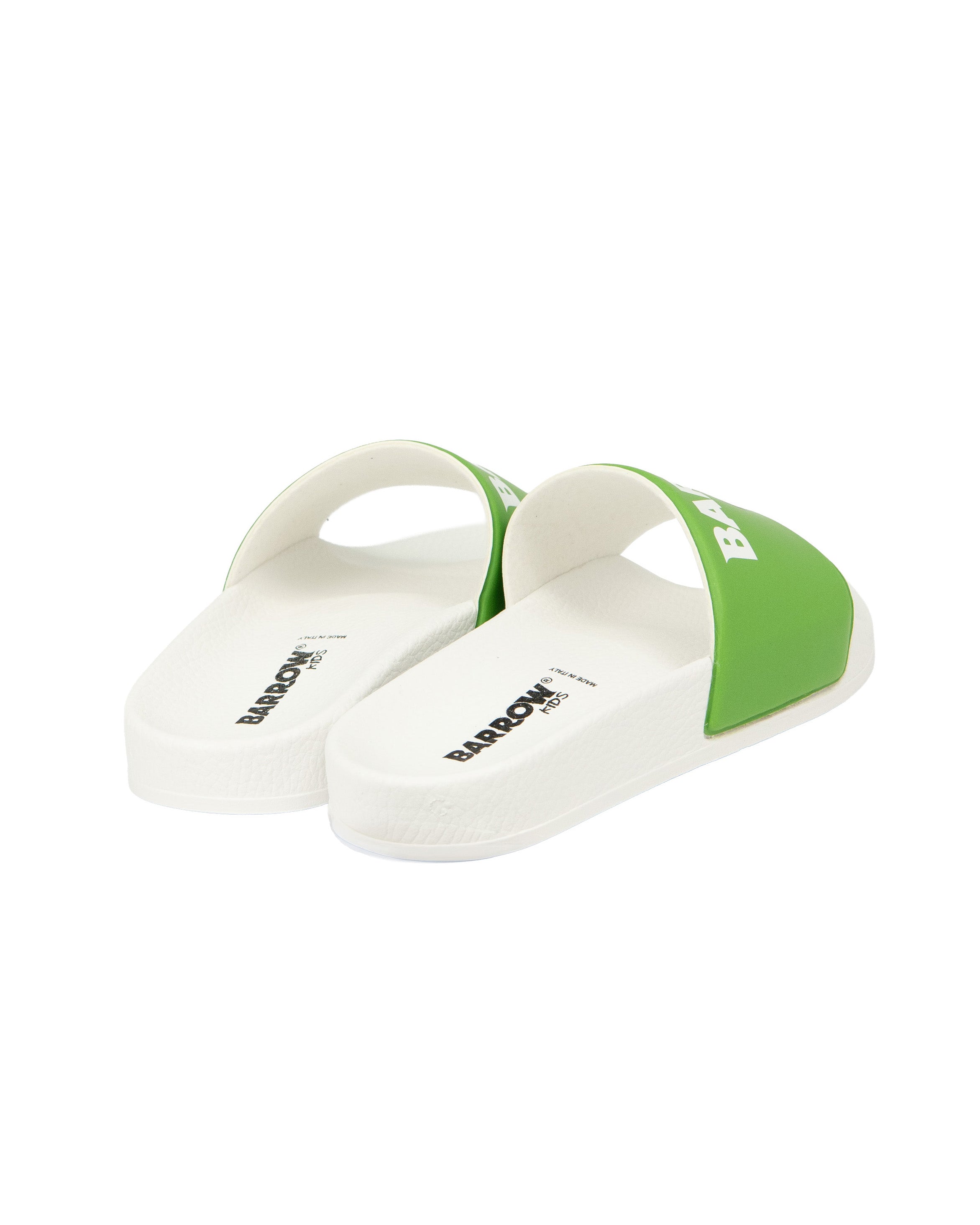 Barrow Kids Ciabatte Verde con Logo per Bambini
