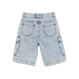 Moschino Kids Bermuda Denim con Stampa Toy per Bambini (retro)