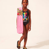Moschino Kids Telo Mare Azalea Pink per Bambine