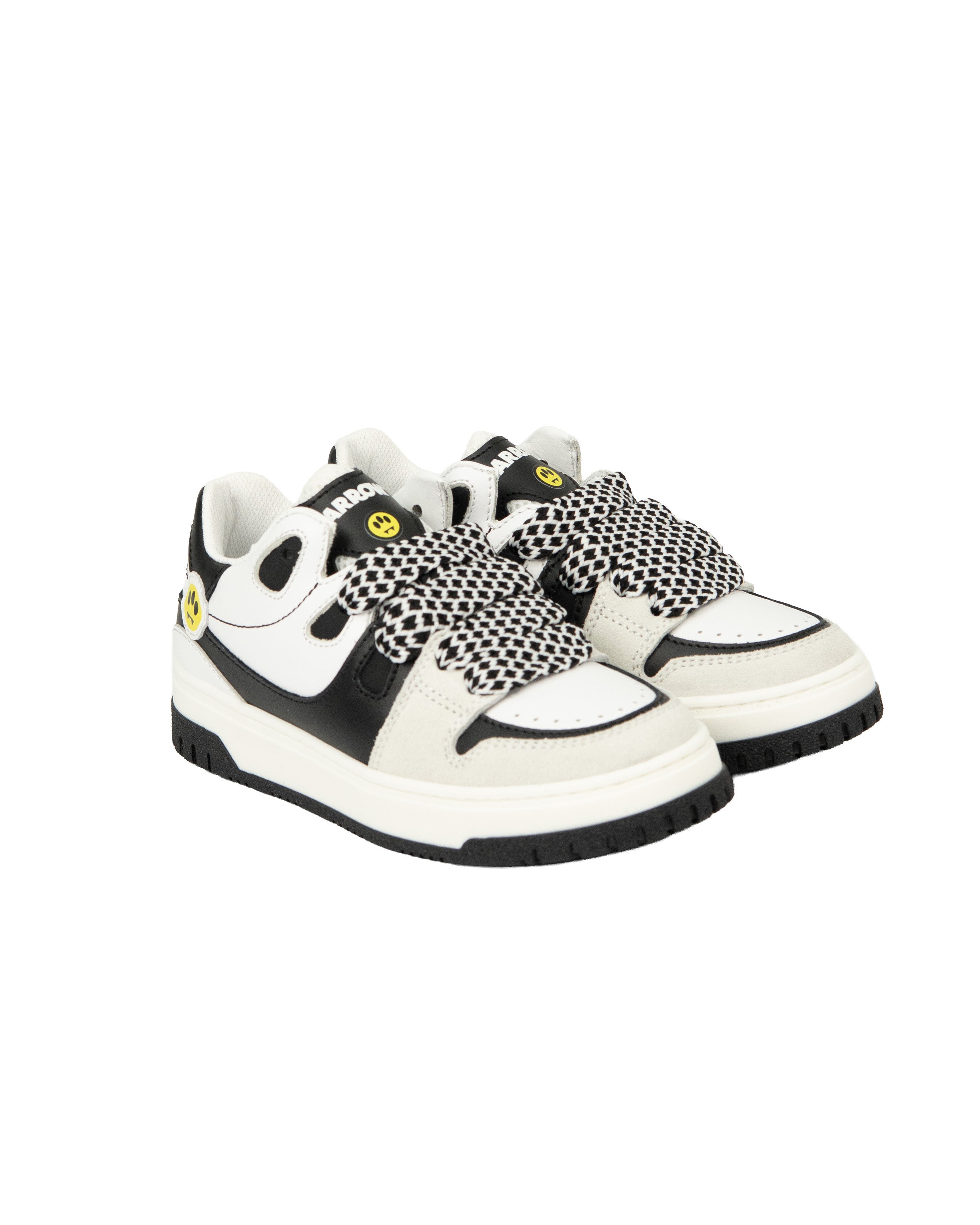 Barrow Kids Sneakers Bianco e Nero con Logo per Bambini