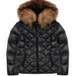 Blauer Kids Giubbino Nero Blauer Lotus Junior Cappuccio con Pelliccia per Bambine