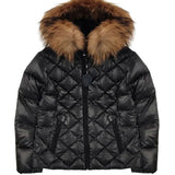 Blauer Kids Giubbino Nero Blauer Lotus Junior Cappuccio con Pelliccia per Bambine