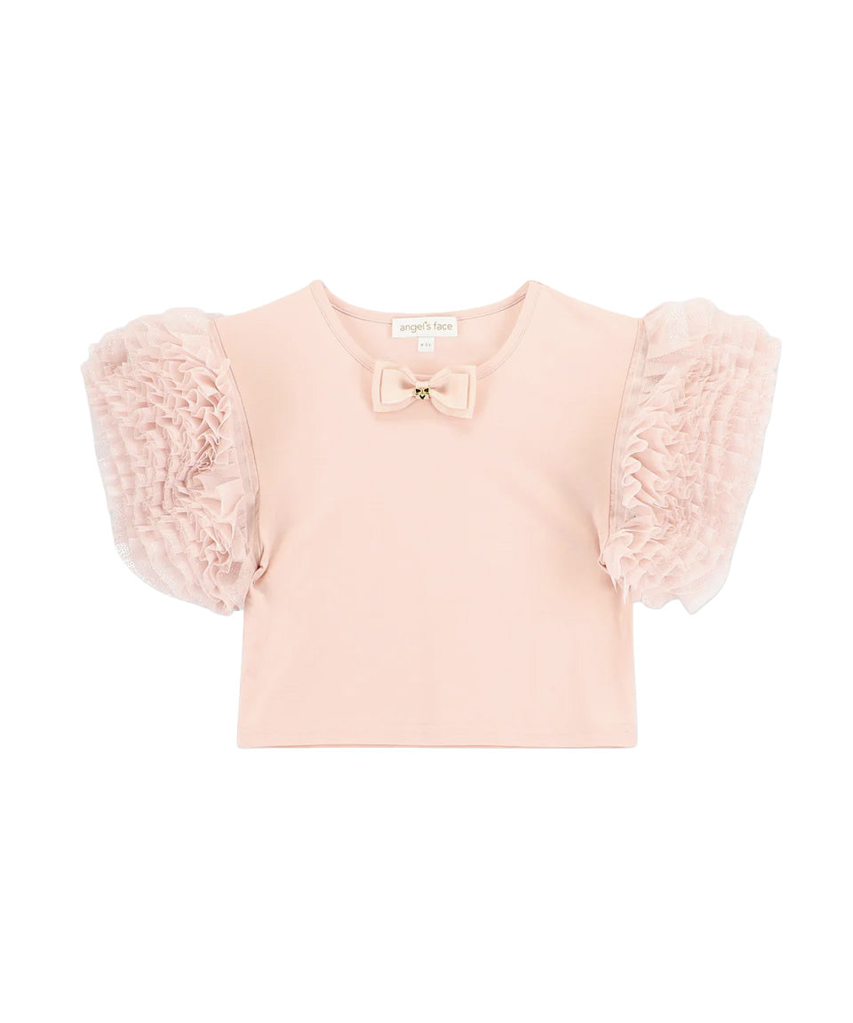 Angel's Face Kids Top Rosa Cipria con Tulle per Bambine