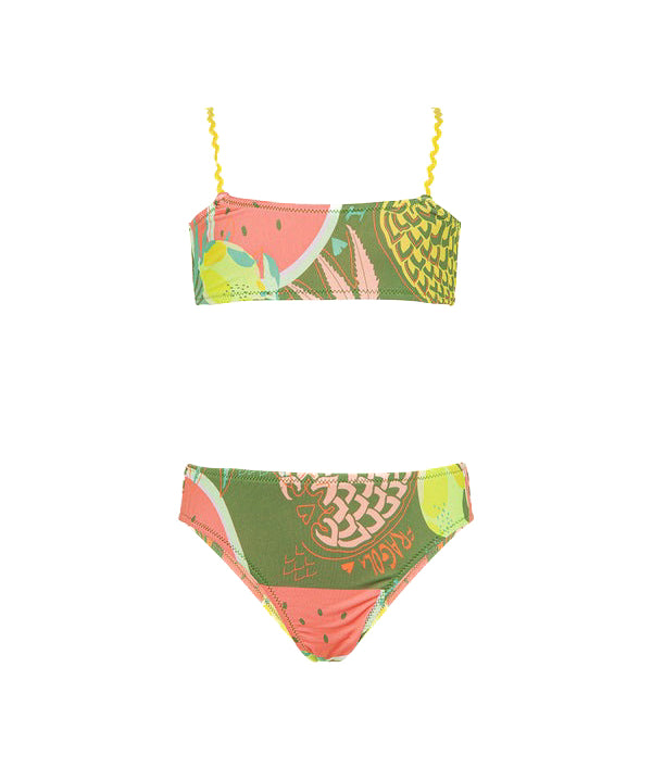 Effek Costume Bikini a Fascia Fantasia Fruit per Bambine