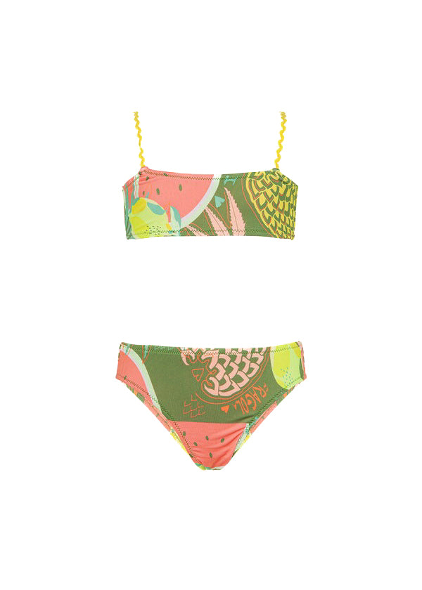 Effek Costume Bikini a Fascia Fantasia Fruit per Bambine