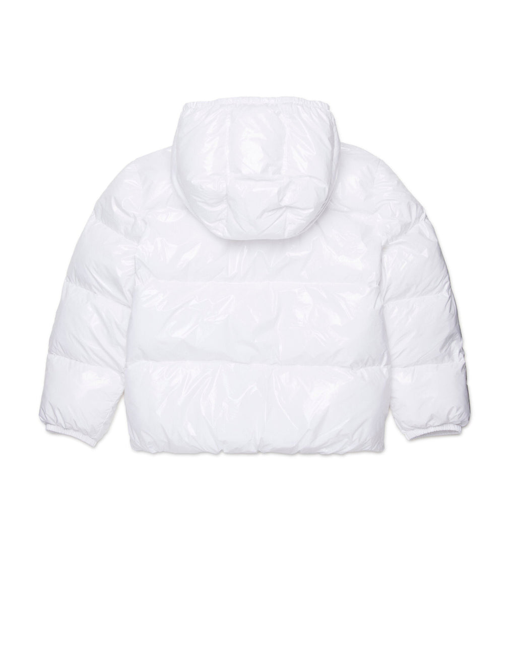 Dsquared2 Kids Giubbino Puffer Bianco con Maple Leaf per Bambini
