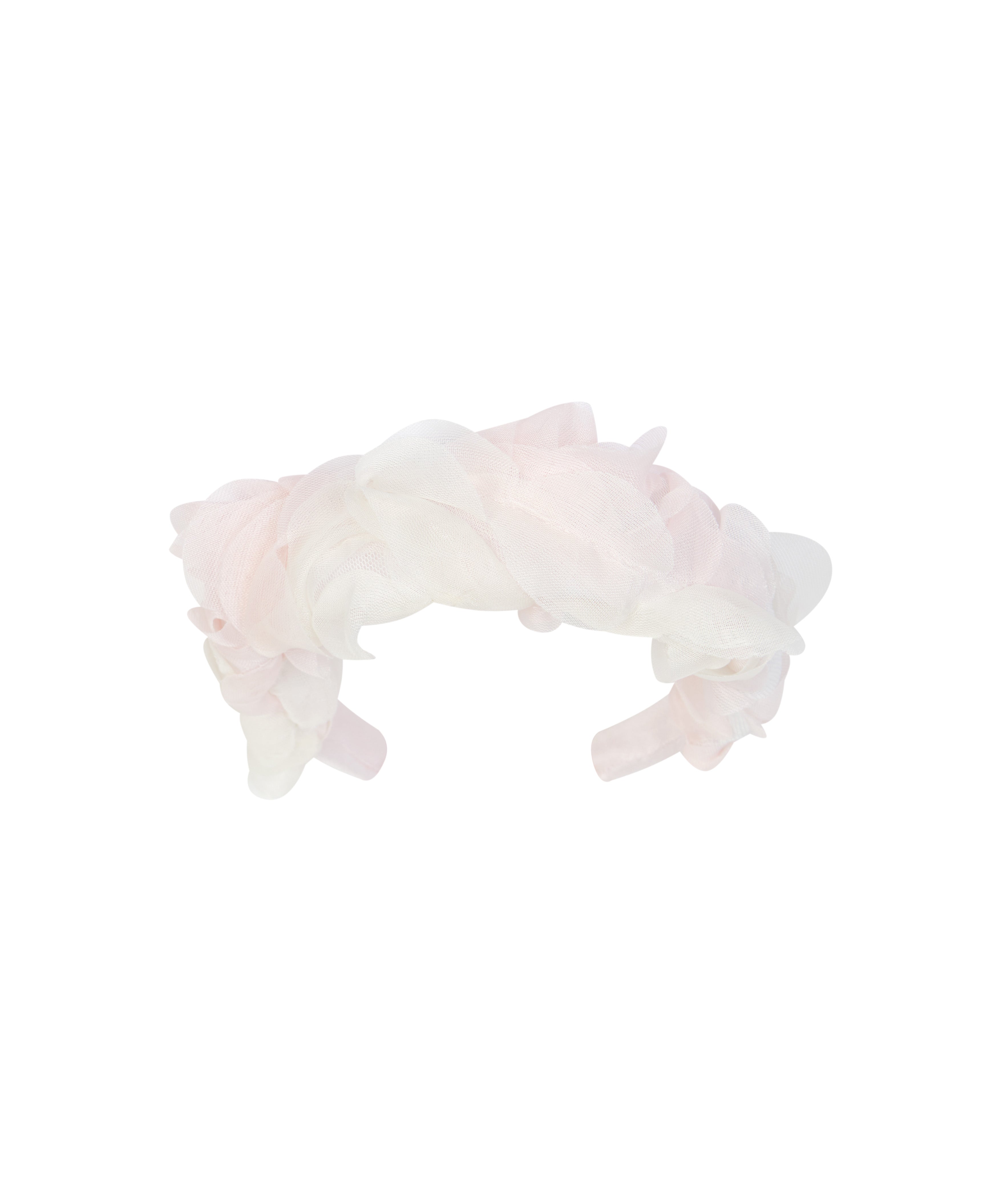 Deolinda Kids Fascia per Capelli Paglierino Rosa e Bianco per Neonate