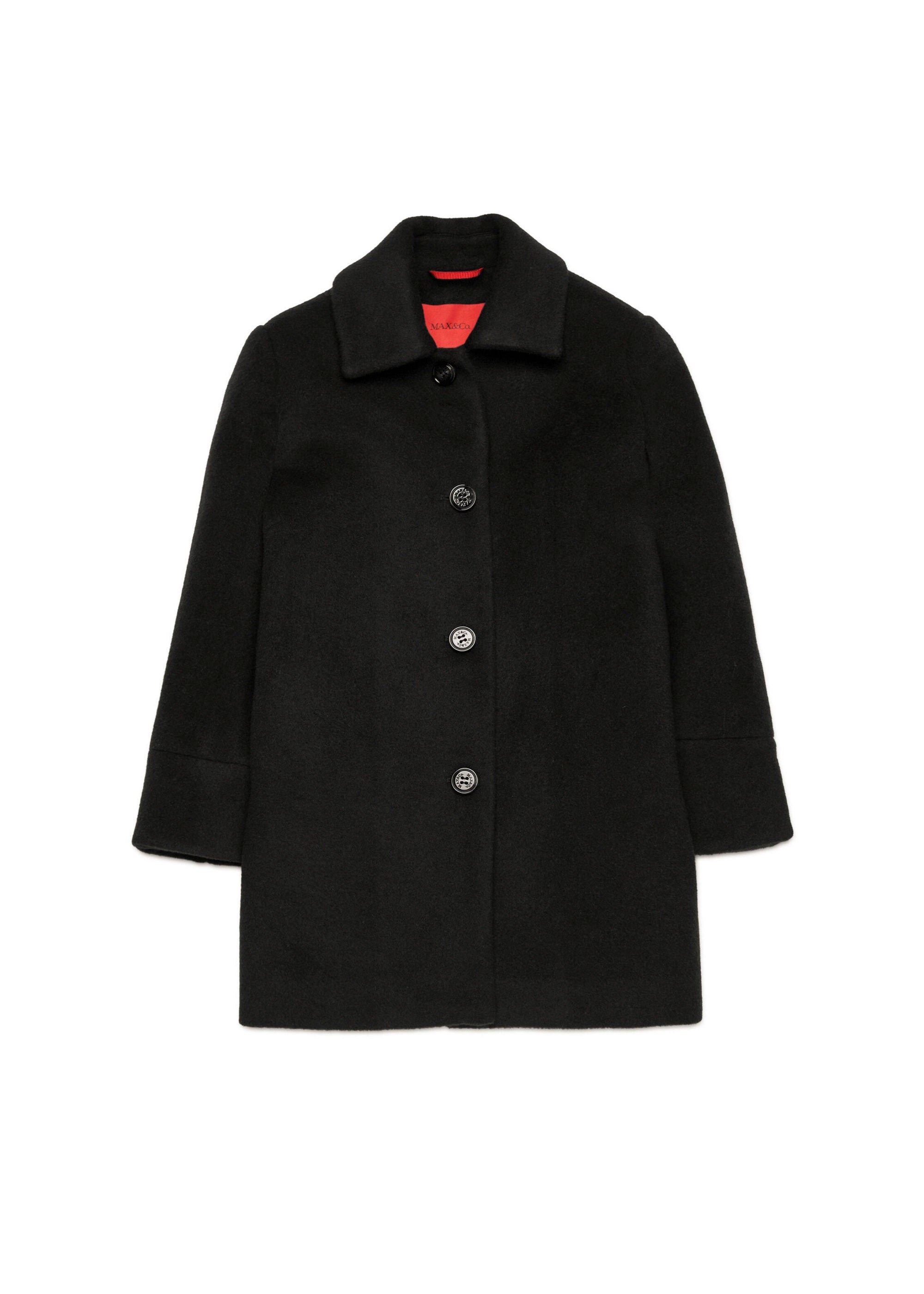 Max & Co Kids Cappotto Classico Nero per Bambine