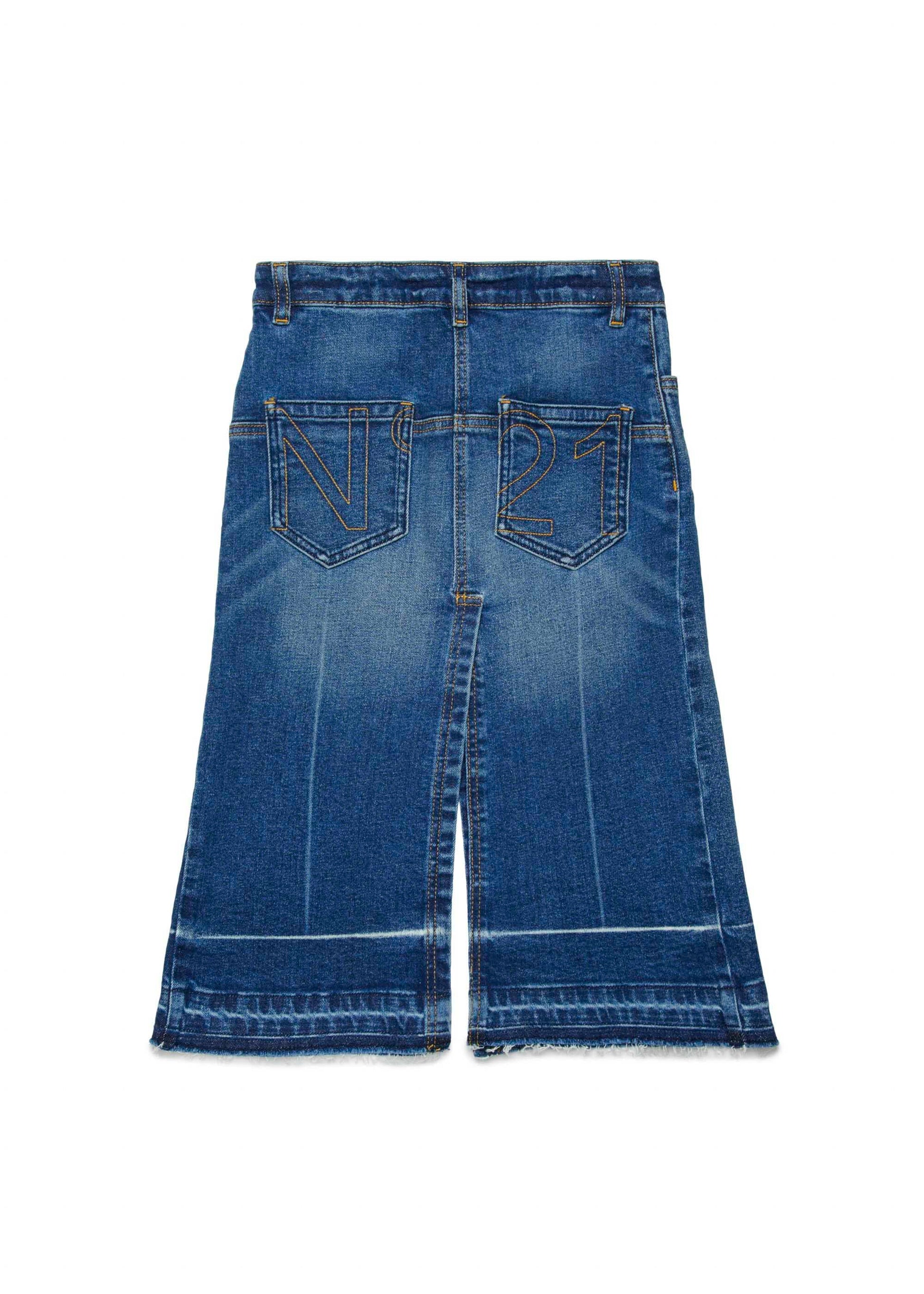 N°21 Kids Gonna Midi in Denim Blu per Bambine