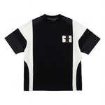 Yes London Kids T-Shirt Nero con Blocchi di Colore a Contrasto e Logo in Rilievo per Bambini