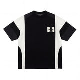 Yes London Kids T-Shirt Nero con Blocchi di Colore a Contrasto e Logo in Rilievo per Bambini