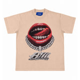 ArtSuperMoney Kids T-Shirt Beige con Stampa Strass per Bambini