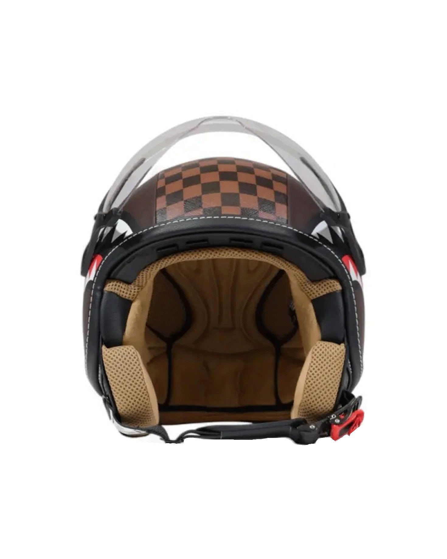 Sprayground Casco Marrone con Motivo Logo Laterale