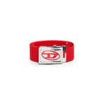 Diesel Kids Cintura in Nastro Rossa con Placca Logo per Neonati 1