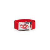 Diesel Kids Cintura in Nastro Rossa con Placca Logo per Neonati 1