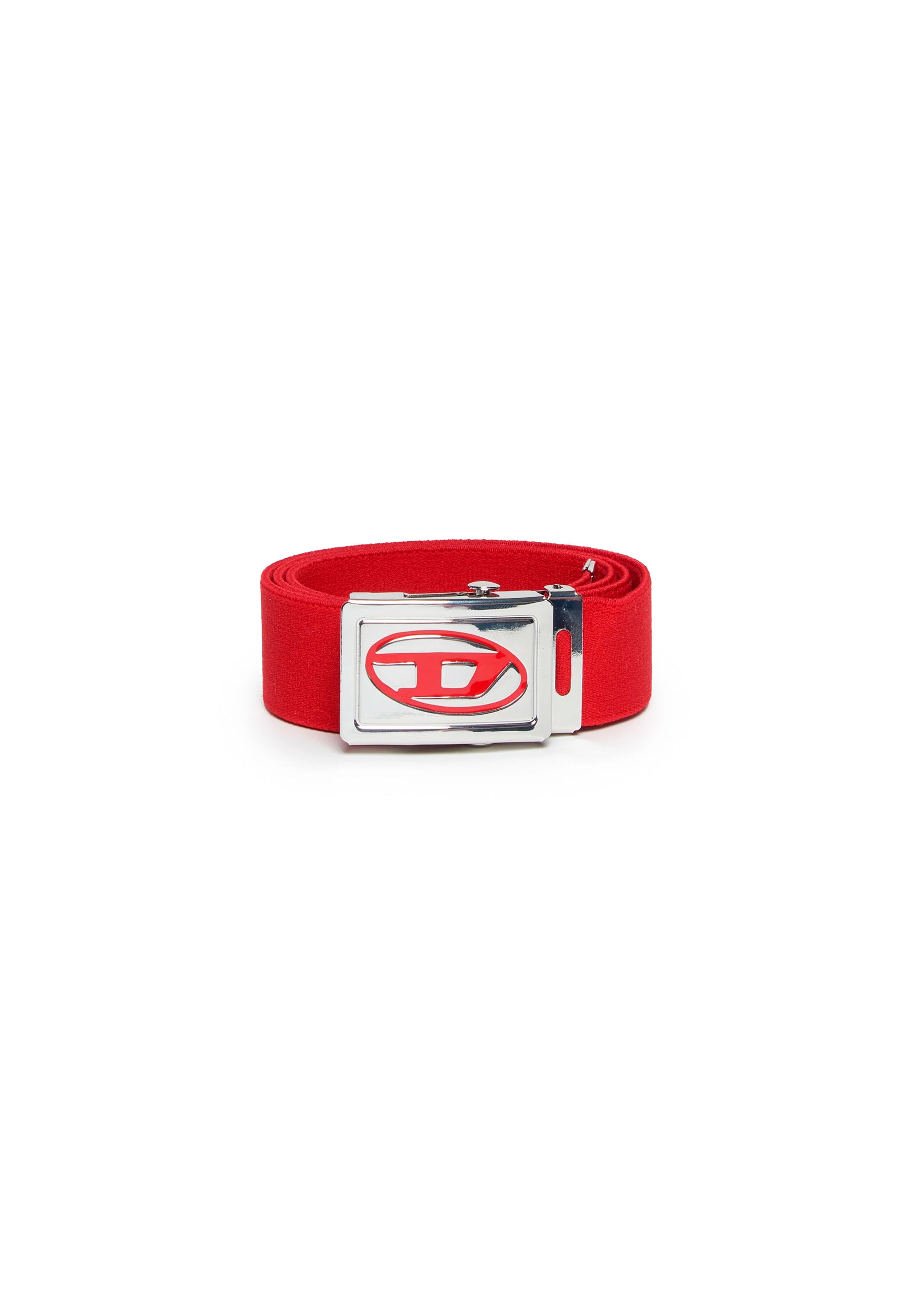 Diesel Kids Cintura in Nastro Rossa con Placca Logo per Neonati 1