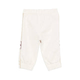 Elisabetta Franchi La Mia Bambina Pantaloni Panna con Banda Logo per Neonate