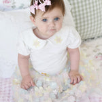 Angel's Face Kids Cassie Top Panna con Ricamo per Neonate