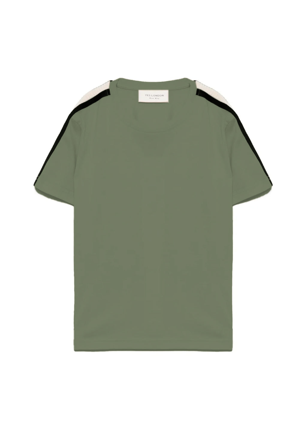 Yes London T-shirt Verde con Bande per Bambini