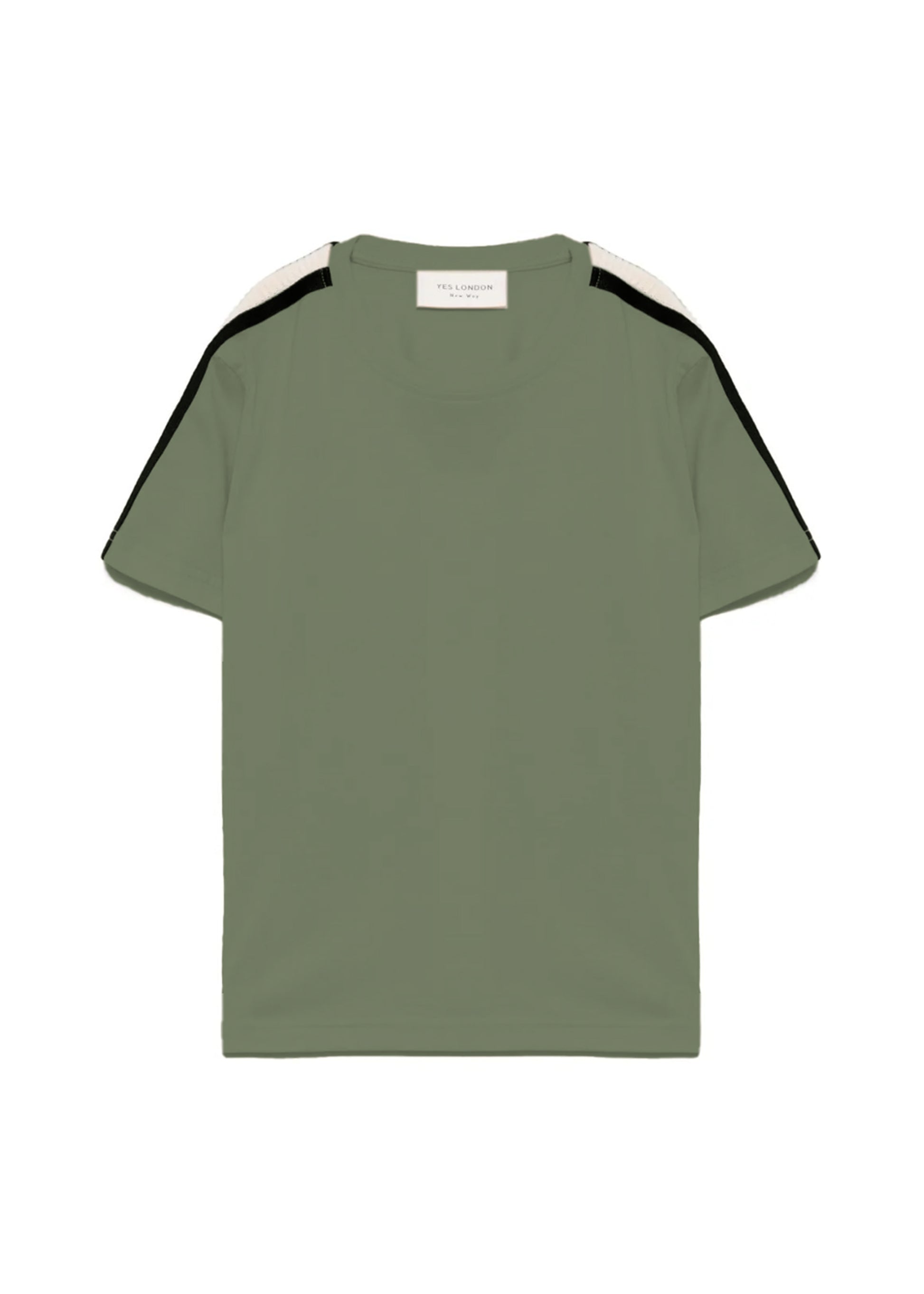 Yes London T-shirt Verde con Bande per Bambini