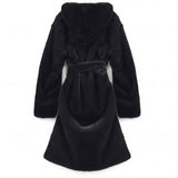 Yes London Kids Cappottino Ecovisone nera per Bambine