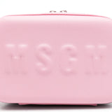 MSGM Kids Borsa a Tracolla Rosa con Logo Groffato per Bambine (dettaglio)