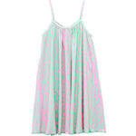 EffeK Copricostume Abito Fantasia Maculata Verde/Fucsia per Bambine (fronte)