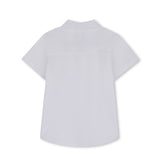 Boss kids Camicia Bianco in Cotone con Logo per Neonati