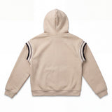 Yes London Kids Felpa con Cappuccio Beige con Logo per Bambini