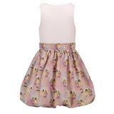 Palm Angels Kids Abito Rosa con Fantasia per Bambine