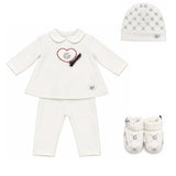 Gabriella Gucci Kids Completo Tutina+Cappellino+Scarpine per Neonate