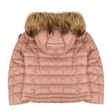 Blauer Kids Giubbino Rosa con Cappuccio e Pelliccia Ivory Junior per Bambine