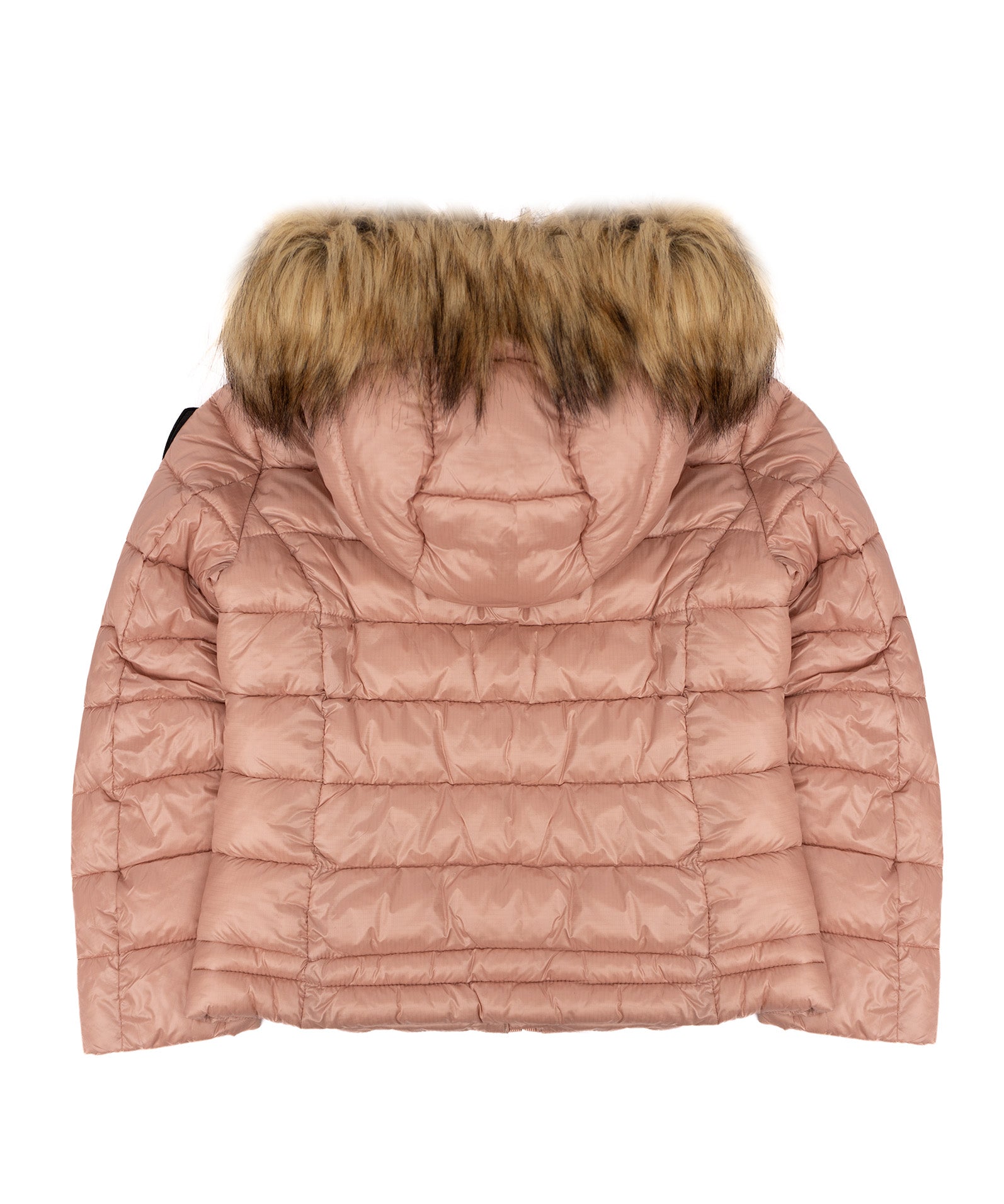 Blauer Kids Giubbino Rosa con Cappuccio e Pelliccia Ivory Junior per Bambine