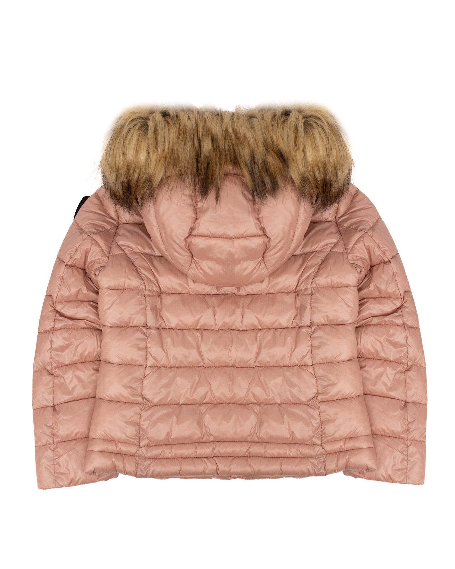 Blauer Kids Giubbino Rosa con Cappuccio e Pelliccia Ivory Junior per Bambine