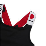 N°21 Kids Top con Spalline Logate Nero