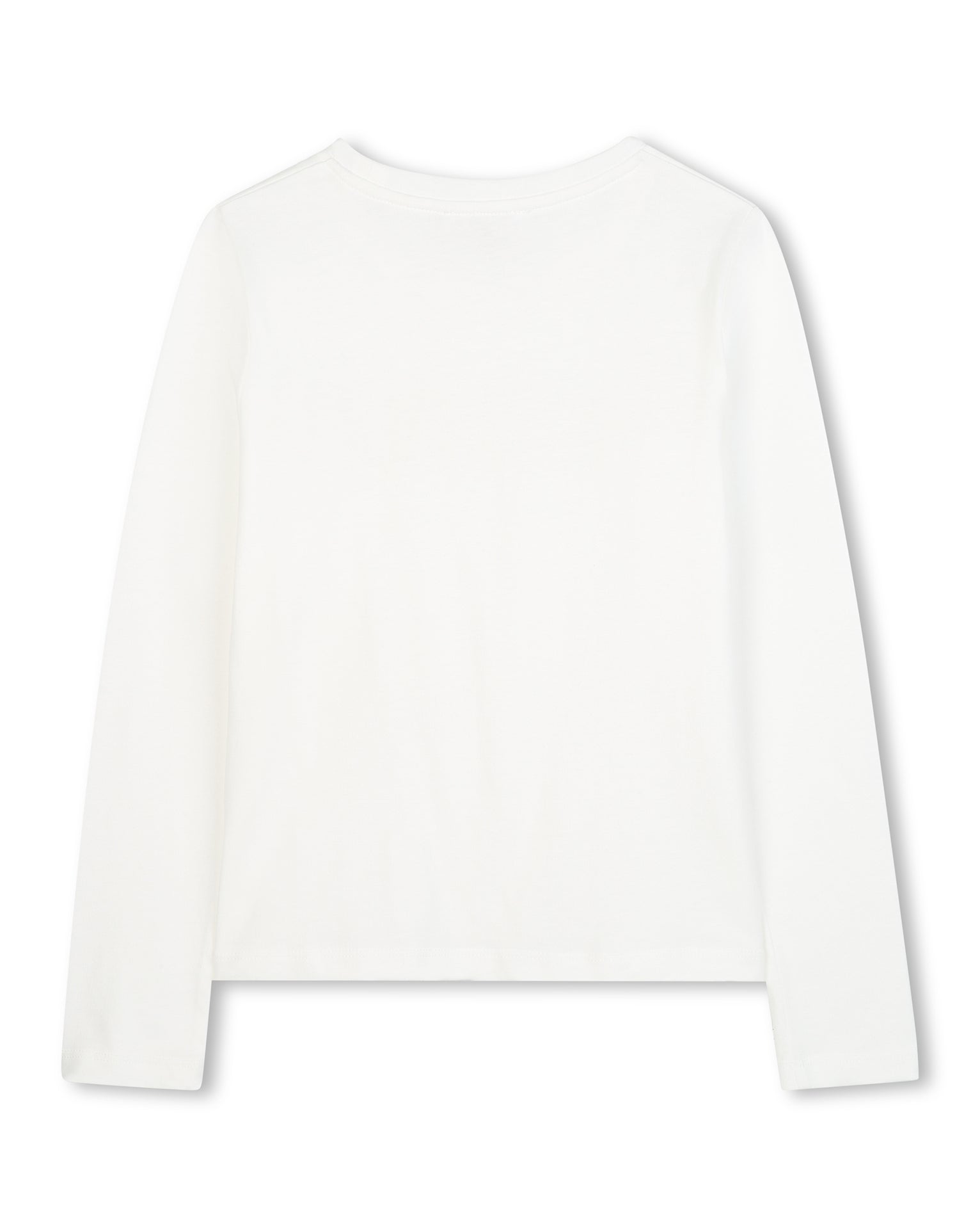 Michael Kors Kids T-Shirt Bianca Maniche Lunghe con Logo Strass a Contrasto per Bambine